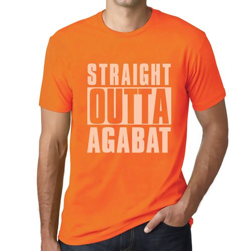 Homme Tee-Shirt Tout Droit Sorti D'agabat - Straight Outta Agabat - T-Shirt Graphique Éco-Responsable Vintage Cadeau Nouveauté