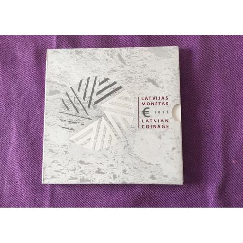 Coffret Bu Lettonie 2015 : 8 Pieces + 2 Euros Commemorative Bu - Rare