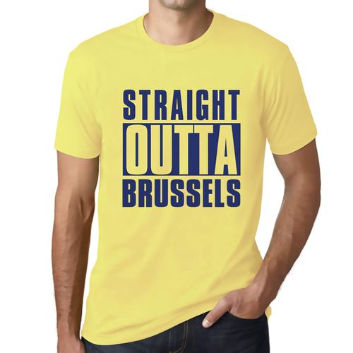 Homme Tee-Shirt Tout Droit Sorti De Bruxelles - Straight Outta Brussels - T-Shirt Graphique Éco-Responsable Vintage Cadeau Nouveauté