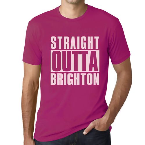 Homme Tee-Shirt Tout Droit Sorti De Brighton - Straight Outta Brighton - T-Shirt Graphique Éco-Responsable Vintage Cadeau Nouveauté