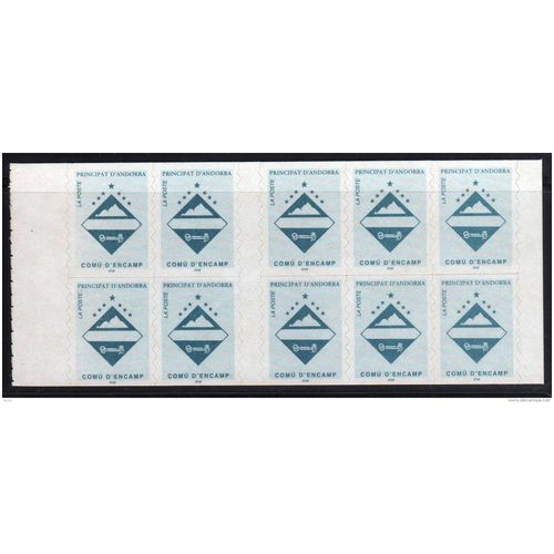 Andorre - Carnet N°7 De 10 Timbres Autocollants Comu D'encamp