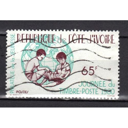 Cote D'ivoire 1980 : Journée Du Timbre : Philatélie De La Jeunesse - Timbre Oblitéré