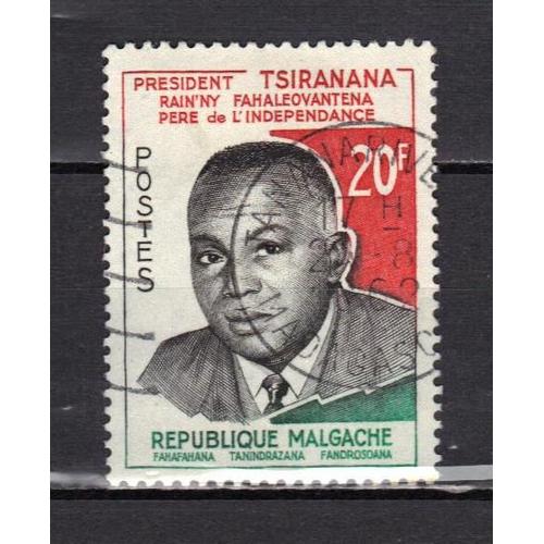 Madagascar 1960 : En L'honneur Du Président Tsiranana, Père De L'indépendance - Timbre Oblitéré