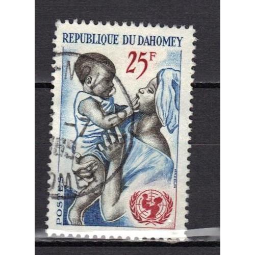 Dahomey 1964 : 18ème Anniversaire De L'u.N.I.C.E.F. - Timbre Oblitéré