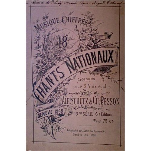 Chants Nationaux (Genève 1898, Musique Chiffrée)