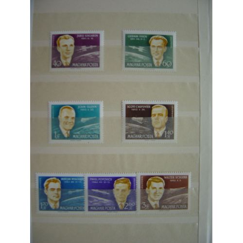 Hongrie - Série Complète De 7 Timbres Neufs De 1962 : Astronautes Russes Et Américains.
