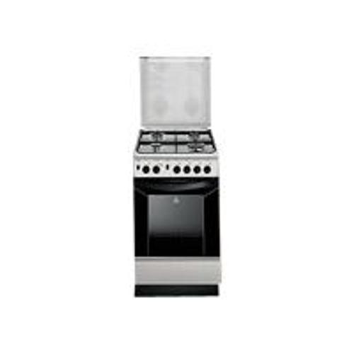 Indesit K3G210(X)/FR - Cuisinière - pose libre - largeur : 50 cm - profondeur : 60 cm - hauteur : 85 cm - avec système auto-nettoyant - acier inoxydable