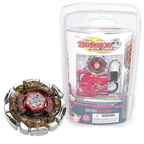 Porte-Clés Avec Toupie Et Lanceur - Beyblade Metal Fusion : Dark Wolf