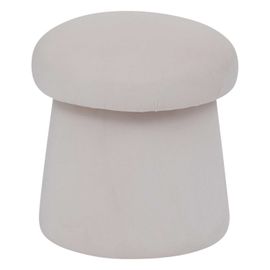 Pouf Champignon En Velours - Ivoire