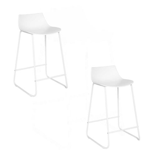 Lot De 2 Tabourets Pour Ilots - Blanc