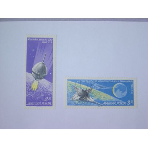 Hongrie - Série Complète De 2 Timbres Neufs De 1966 : Conquête Spatiale.