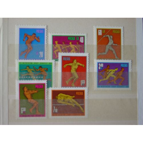 Pologne - Série Complète De 8 Timbres Neufs De 1966 : Championnat D'europe D'athlétisme.