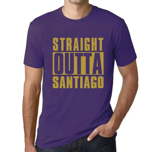 Homme Tee-Shirt Tout Droit Sorti De Santiago - Straight Outta Santiago - T-Shirt Graphique Éco-Responsable Vintage Cadeau Nouveauté