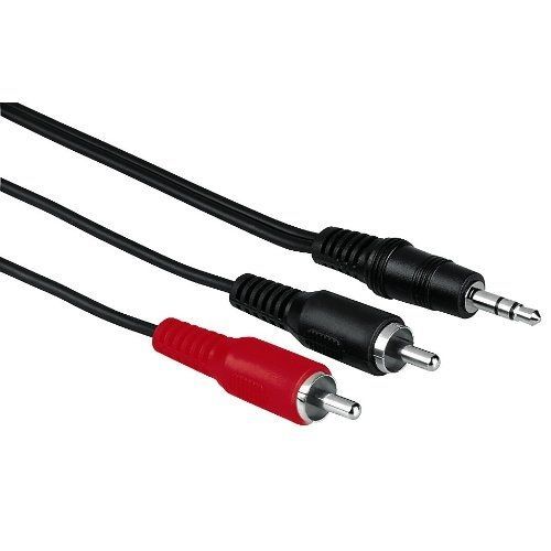 Hama - Câble audio - mini-phone stereo 3.5 mm mâle pour RCA mâle - 2 m - noir