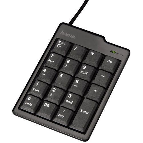 Hama Slimline SK110 - Pavé numérique - USB - noir