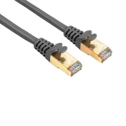 Hama - Cordon de raccordement - RJ-45 (M) pour RJ-45 (M) - 1.5 m - STP - CAT 5e - moulé - gris