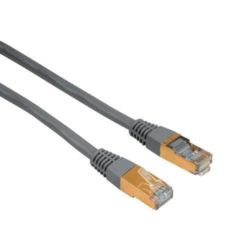 Hama - Cordon de raccordement - RJ-45 (M) pour RJ-45 (M) - 5 m - STP - CAT 5e - moulé - gris