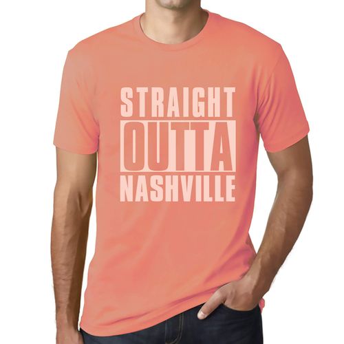 Homme Tee-Shirt Tout Droit Sorti De Nashville - Straight Outta Nashville - T-Shirt Graphique Éco-Responsable Vintage Cadeau Nouveauté