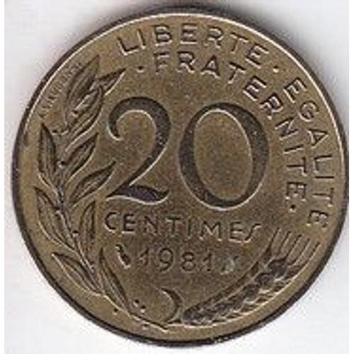 France 20 Centimes 1981 Lagriffoul