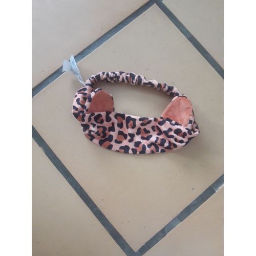 Leopard Bandeau A Oreilles Serre Tete Velours Doux Chouchou Accessoire De Beaute Tete Cheveux Ruban Pour Coiffer Chevelure Enfant Petite Fille Fillette Barrette