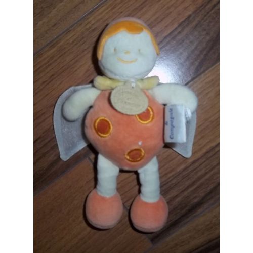 Doudou Papillon  Bonhomme Garcon Abricot Saumon Doudou Et Compagnie & Compagnie Cnie 16cm Coccinelle Lutin Ailes