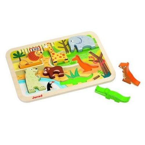 Encastrement 7 Pièces En Bois : Chunky Puzzle Zoo