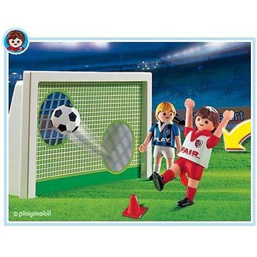 Playmobil Sports Et Action 4701 - Joueurs De Football Avec But D'entraînement