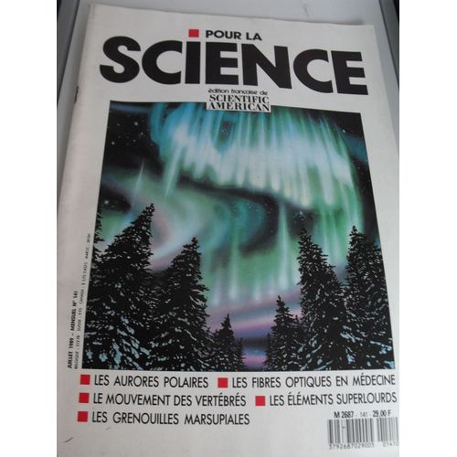 Pour La Science N° 141 : Aurore Polaires / Fibres Optiques En Médecine / Mouvement Des Vertébrés / Eléments Superlourds / Grenouilles Marsupiales /  Topobiologie / Henry Norris Russell