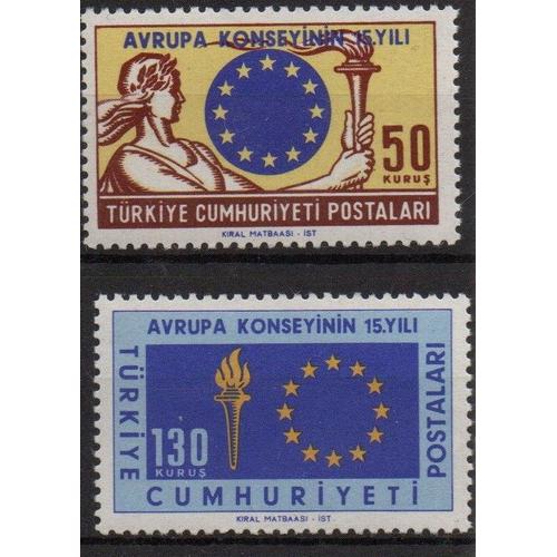 Turquie Timbres Conseil De L' Europe