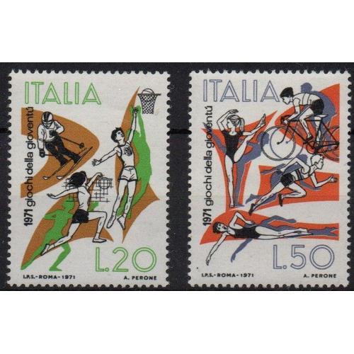Italie Timbres Jeux De La Jeunesse 1971