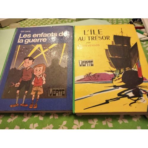 Bibliothèque Verte : L Ile Au Trésor + Les Enfants De La Guerre.(S)(917)