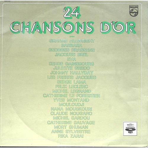 24 Chansons D'or - Gainsbourg - Sardou - Nougaro - Brel - Brassens- Lama
