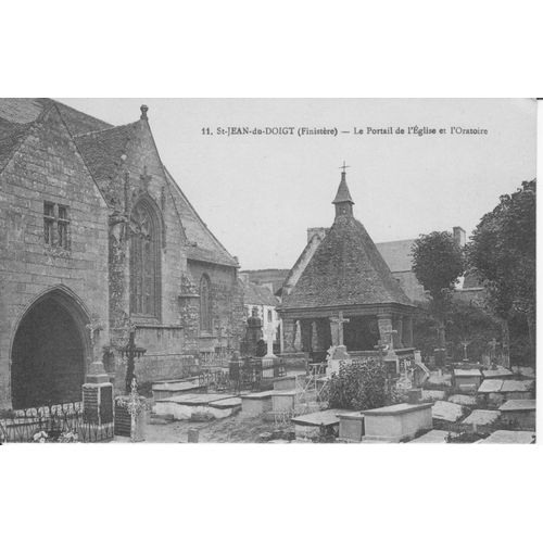 Saint-Jean-Du-Doigt - Le Portail De L'église Et L'oratoire - Tbe - Réf 061 777