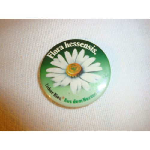 Badge Bière Allemande "Licher Bier - Flora Hessensis - Aus Dem Hertzen Der Natur"