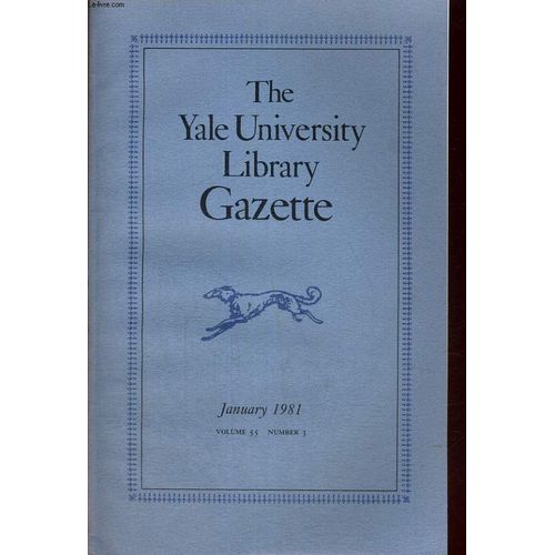 The Yale University Library Gazette. Volume 55 Number 3. Publishing Clarence Day By Alfred A. Knopf.