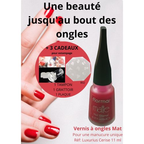 Vernis À Ongles Mat Bordeaux ( Luxurious Cerise ) Flormar Bordeaux