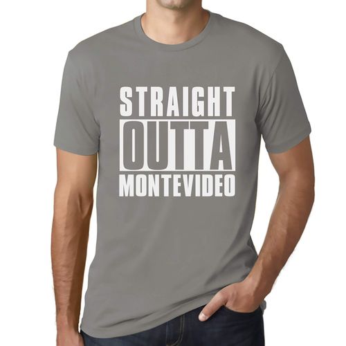 Homme Tee-Shirt Tout Droit Sorti De Montevideo - Straight Outta Montevideo - T-Shirt Graphique Éco-Responsable Vintage Cadeau Nouveauté