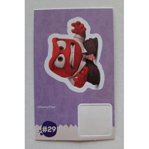 Sticker Album Disney Jouons, Rêvons Auchan 2024 N° 29 Colère (Vice Versa)
