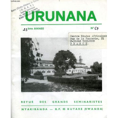 Urunana, 23e Annee, N° 67, Noel 1989