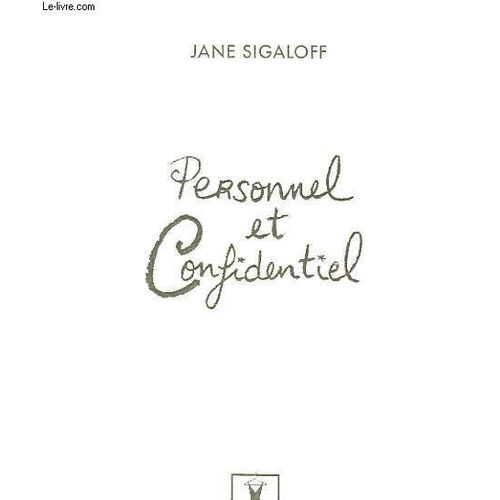 Personnel Et Confidentiel