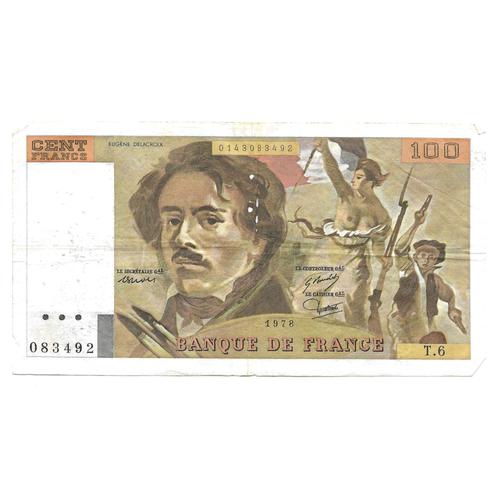 Billet 100 Francs Delacroix 1978 (T.6) Banque De France