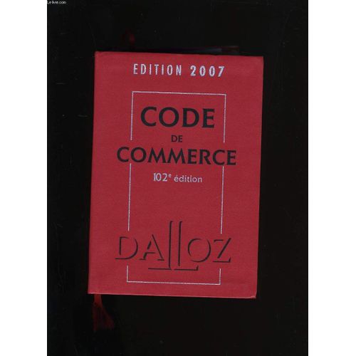 Code De Commerce. Dalloz.