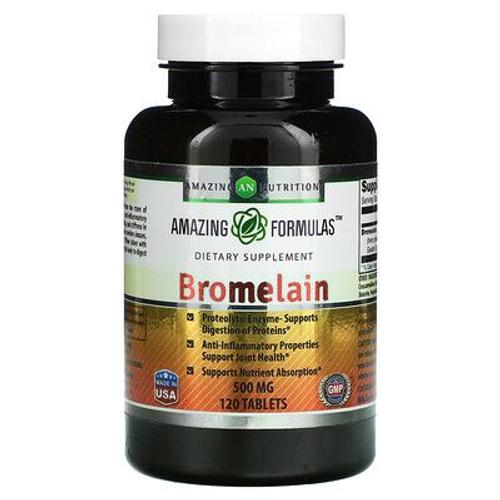 Amazing Nutrition Bromélaïne, 500 Mg, 120 Comprimés 