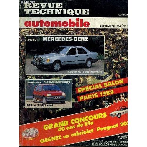 Revue Technique Automobile N°495 : Mercedes-Benz, Série W 124 Diesel.