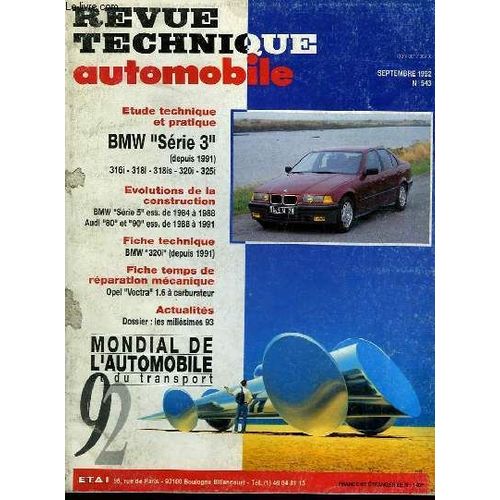 Revue Technique Automobile N°543 : Bmw Série 3.