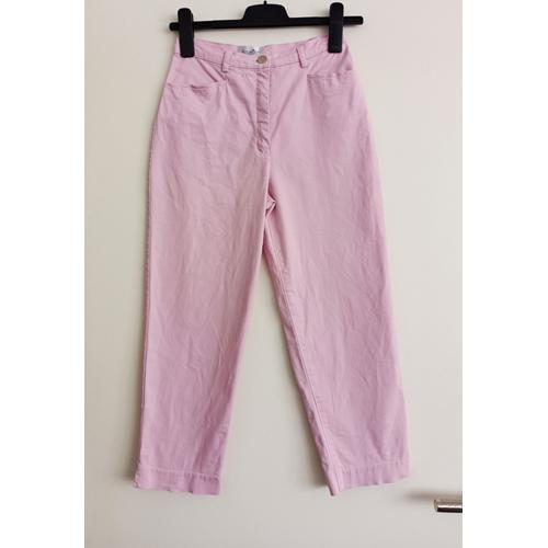 Pantalon 7/8 Rose. Antonelle. Coton. Elasthanne. Taille 34