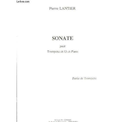 Sonate Pour Trompette En Ut Et Piano. Partie Trompette.