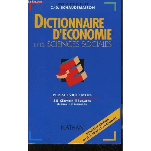 Dictionnaire D'economie Et De Sciences Sociales.