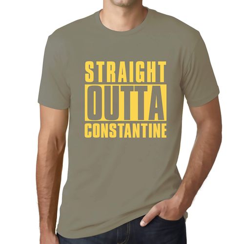 Homme Tee-Shirt Tout Droit Sorti De Constantine - Straight Outta Constantine - T-Shirt Graphique Éco-Responsable Vintage Cadeau Nouveauté