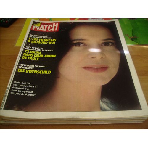 Paris Match N°1235 Du 06 Janvier 1973. Au Sommaire : Naufragés Des Andes Rochschild M-J Nat 3e Chaîne R Schneider B-52 Apollo Fin